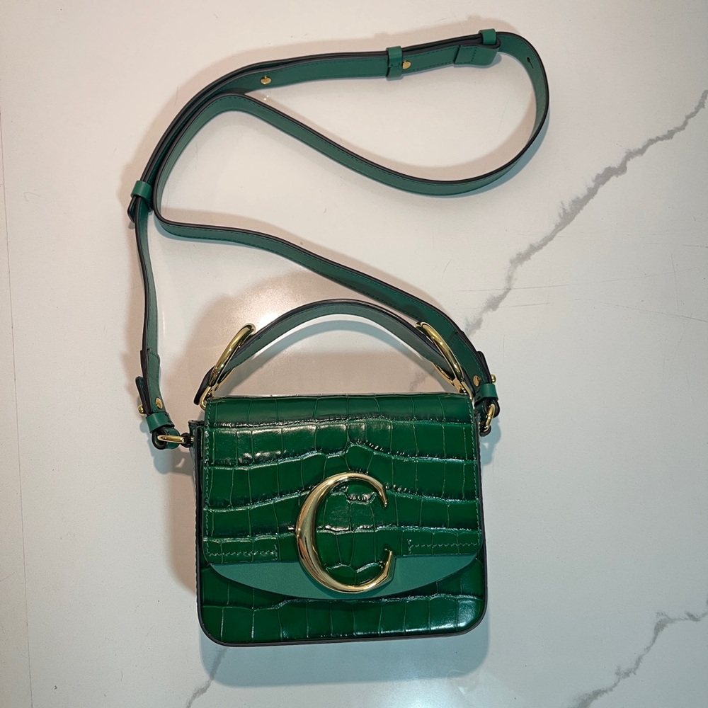 CHLOE MINI C GRREN BAG